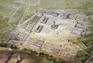 Isometric View of the New Metropolitan Cattle Market, 1855